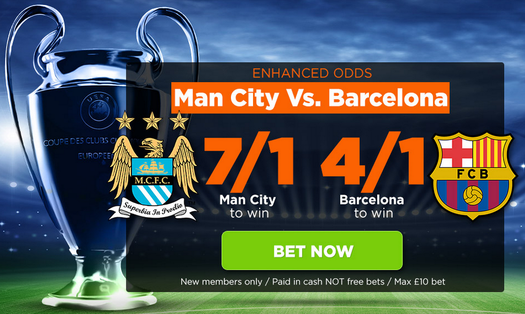 Man City v Barcelona price boosts
